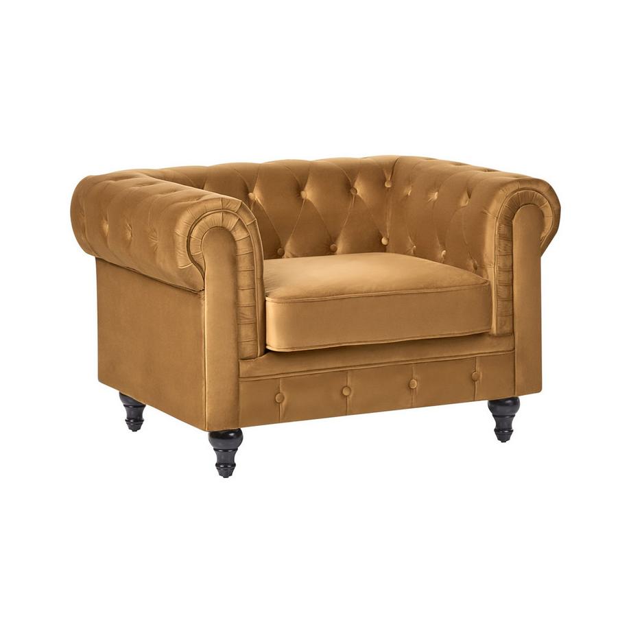 Fauteuil en Velours Glamour CHESTERFIELD