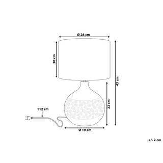 Beliani Tischleuchte aus Porzellan Glamourös YAKIMA  