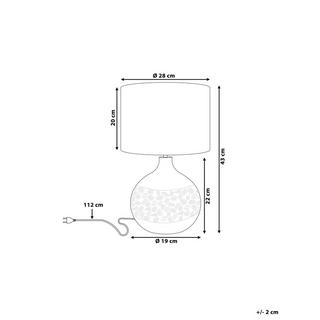 Beliani Tischleuchte aus Porzellan Klassisch YAKIMA  