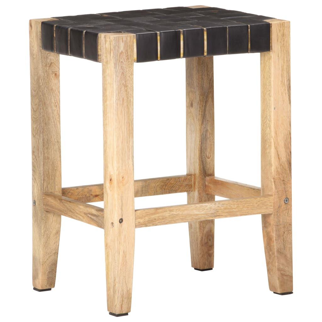 VidaXL Tabouret de bar cuir  