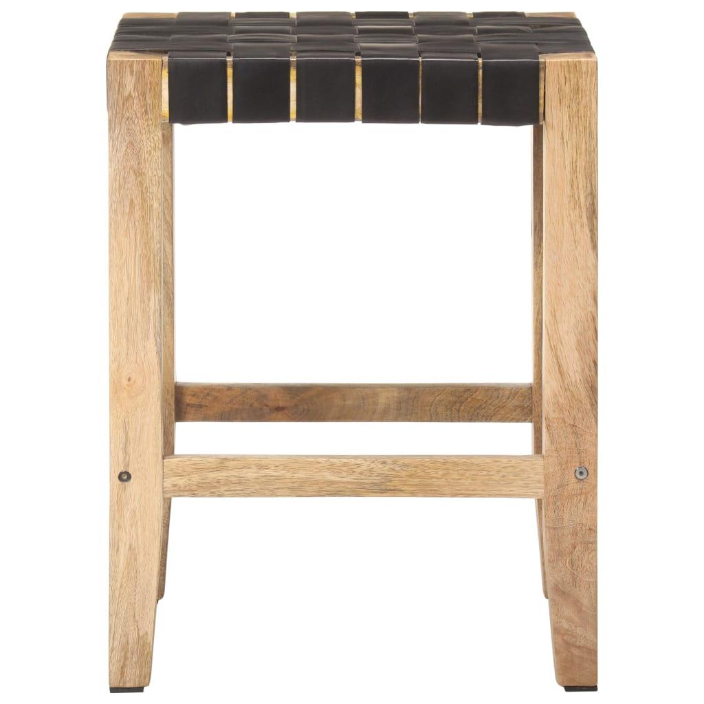 VidaXL Tabouret de bar cuir  