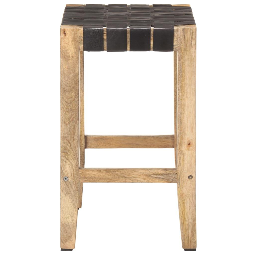 VidaXL Tabouret de bar cuir  