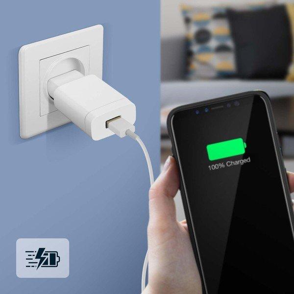 Avizar  Chargeur secteur USB 2A charge rapide 