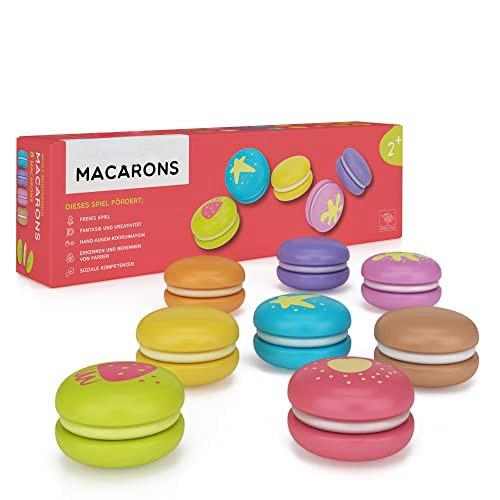 Activity-board  Accessoires de cuisine pour enfants en bois : 8 macarons colorés avec velcro pour enfants de 2 3 à 4 ans, idéal pour cuisine ludique, magasin &amp; magasin 