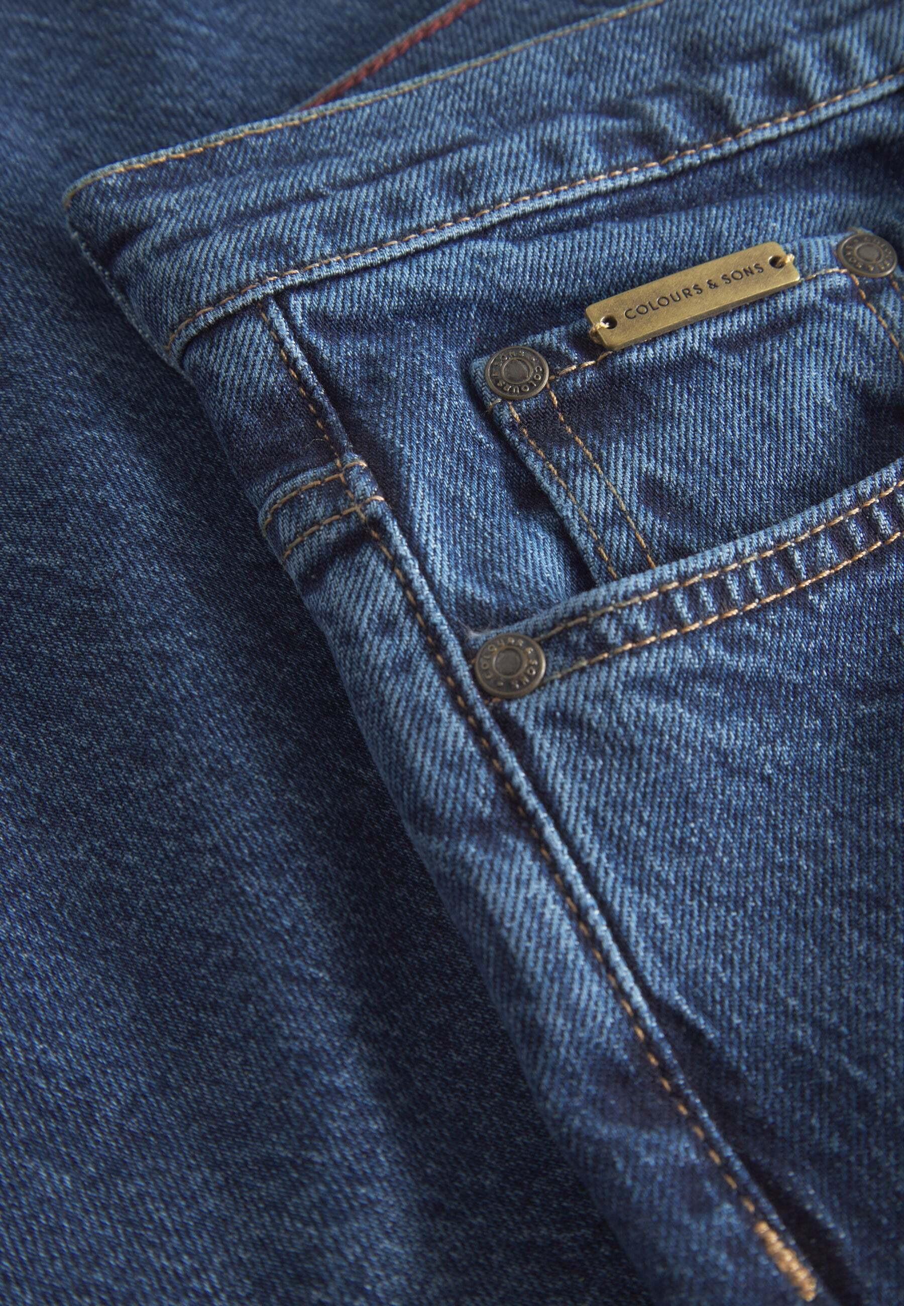 Colours & Sons  Jean fuselé Denim Cropped 