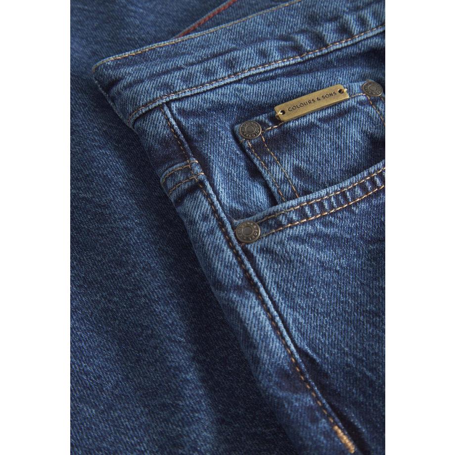 Colours & Sons Jeans Cropped Tapered Fit Denim  