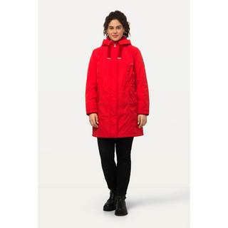 Ulla Popken  Parka technique, tissu partiellement matelassé, fermeture éclair à double sens, capuche 