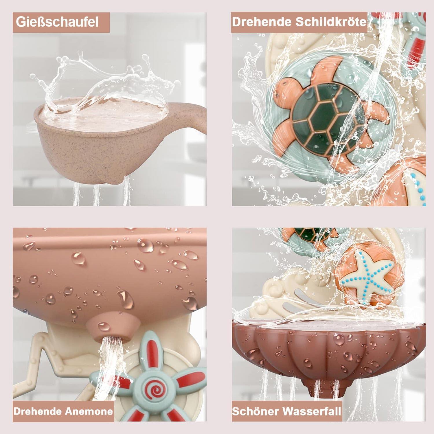 Activity-board  Badewannenspielzeug, Wasserspielzeug Baby-Badewannenspielzeug mit Meerestieren Gießkannen 