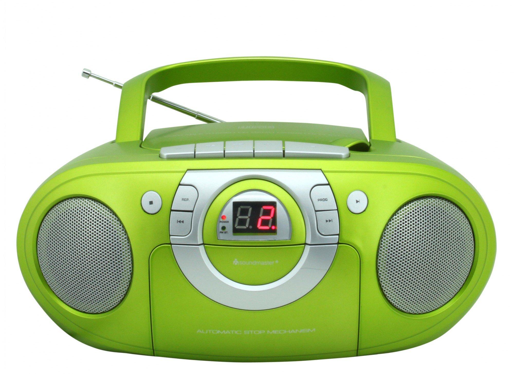 soundmaster  Soundmaster SCD5100GR impianto stereo portatile Analogico 1 W FM Verde Riproduzione MP3 