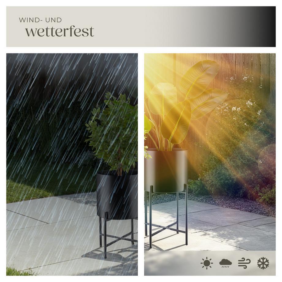 Tectake Support de plantes MINE Lot de 2 au style industriel  