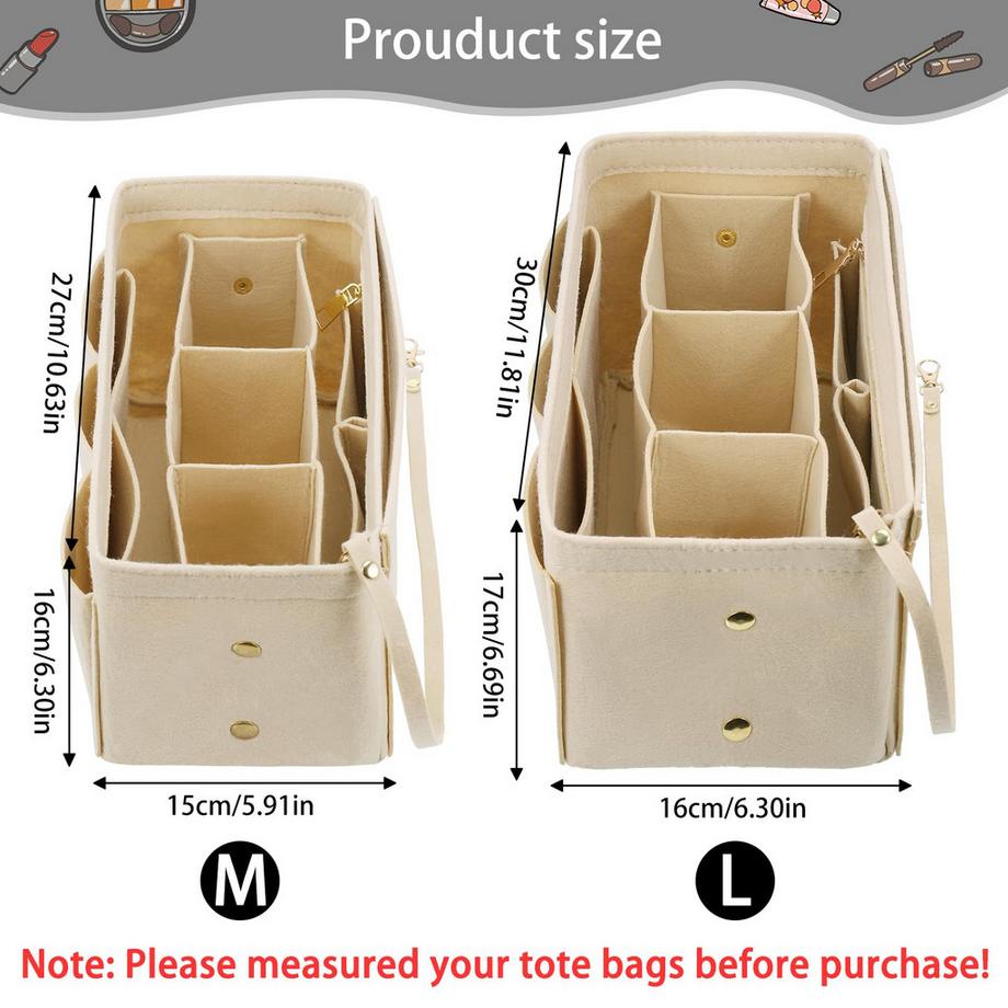 Alopini  Handtaschen-Organisator, Filz-Taschen-Organisator, Tasche in Tasche-Organisator, Taschen-Organisator Shopper 