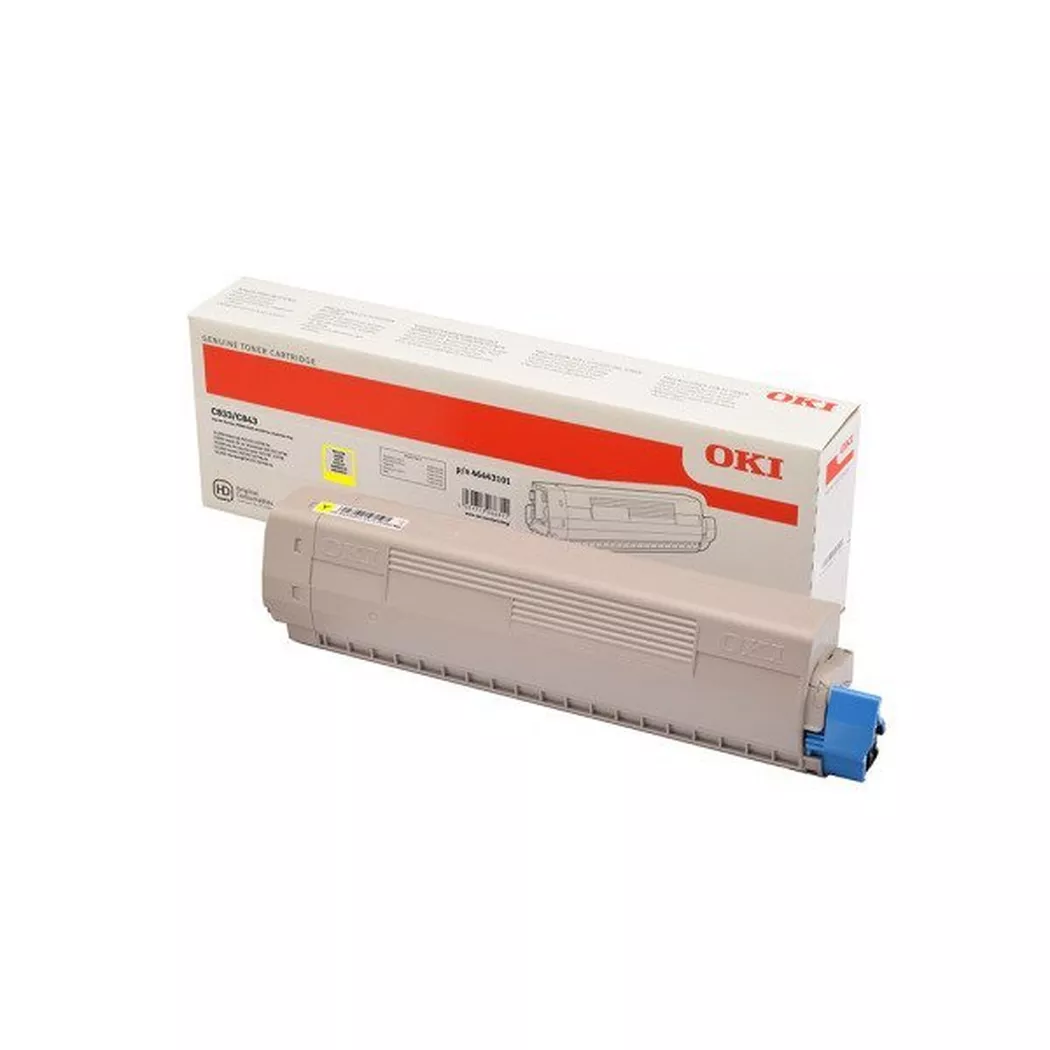 OKI – Toner HY yellow 46443101 C833/C843 10’000 Seiten, Grau, One Size