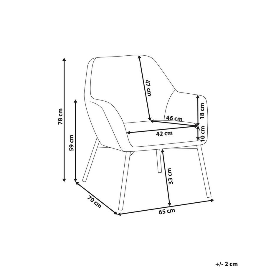 Beliani Sessel aus Stoff Modern JABRO  