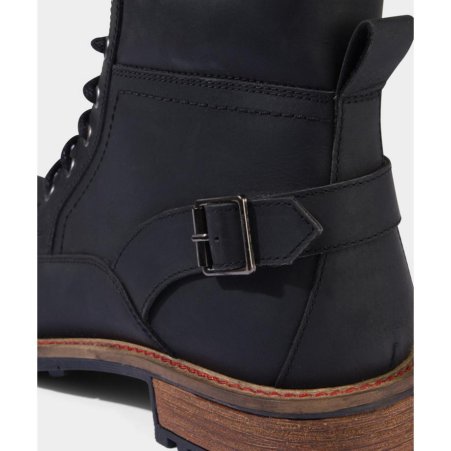 Joe Browns  Stollensohle Schnalle und Reißverschluss Leder Army Boots 