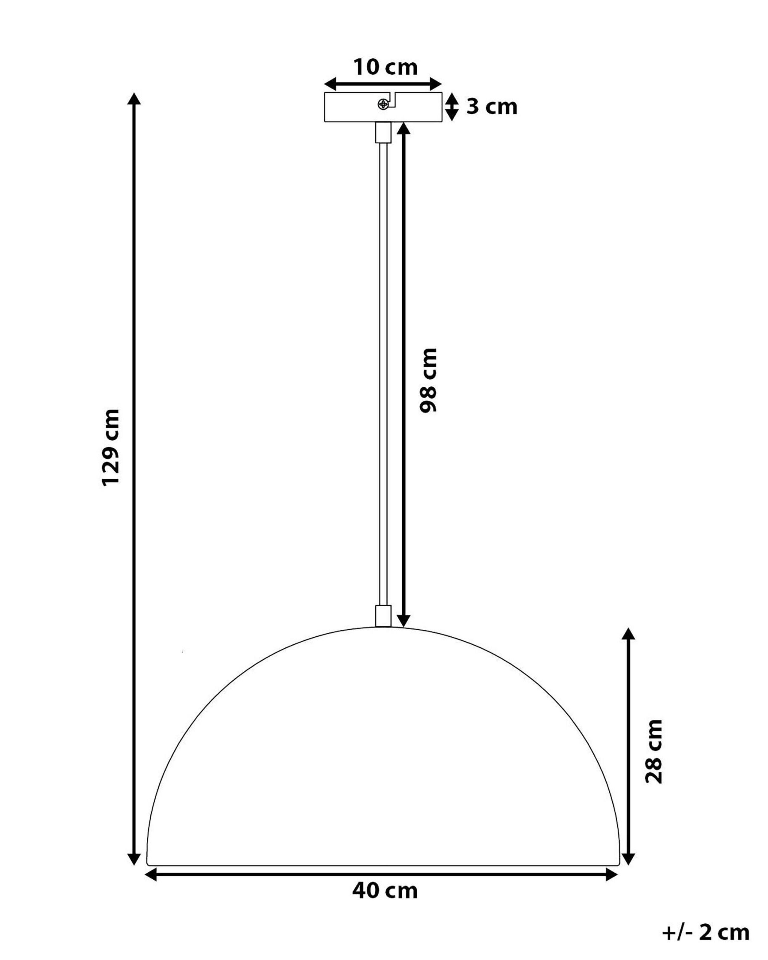 Beliani Lampe suspension en Métal Moderne CETINA  