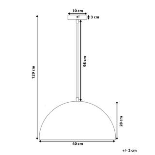 Beliani Lampe suspension en Métal Moderne CETINA  