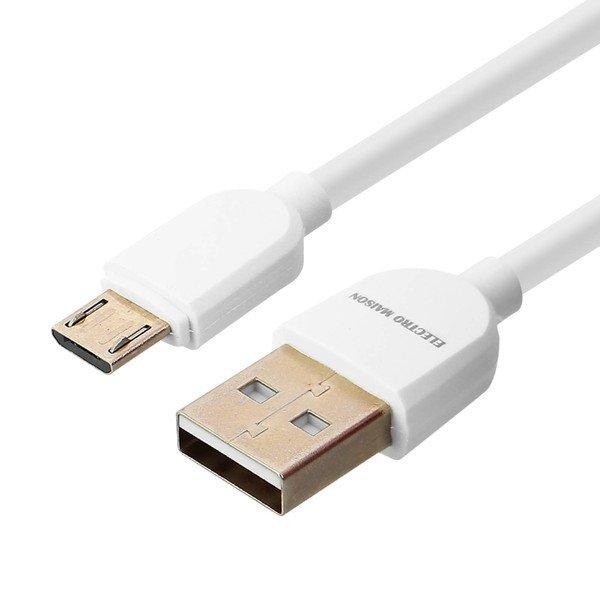 Avizar  Micro-USB / USB-Ladekabel Weiß 