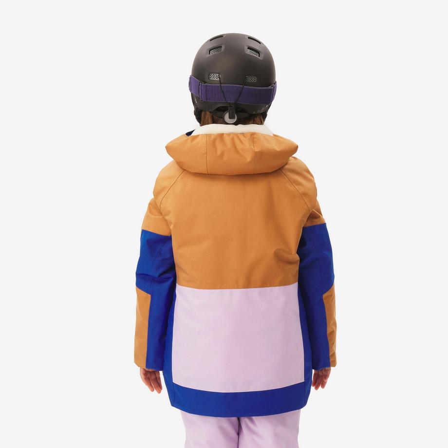 WEDZE  Veste de snowboard ziprotec enfant 6-10 ans, SNB500 tricolore 