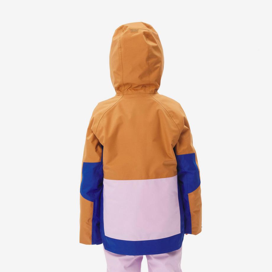WEDZE  Veste de snowboard ziprotec enfant 6-10 ans, SNB500 tricolore 