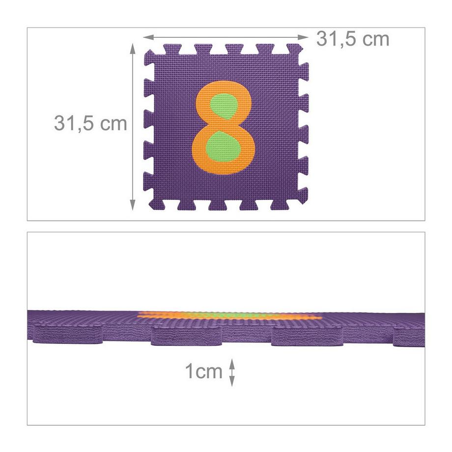 B2X Puzzlematte mit ABC und Zahlen  
