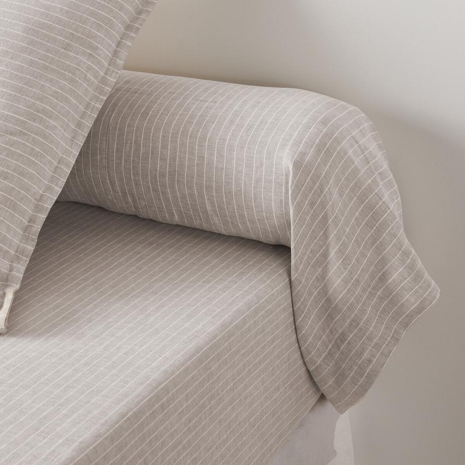 Taie de traversin lin lavé