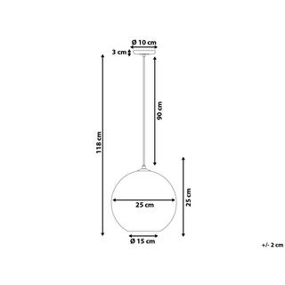 Beliani Lampe suspension en Verre Moderne SESSERA  