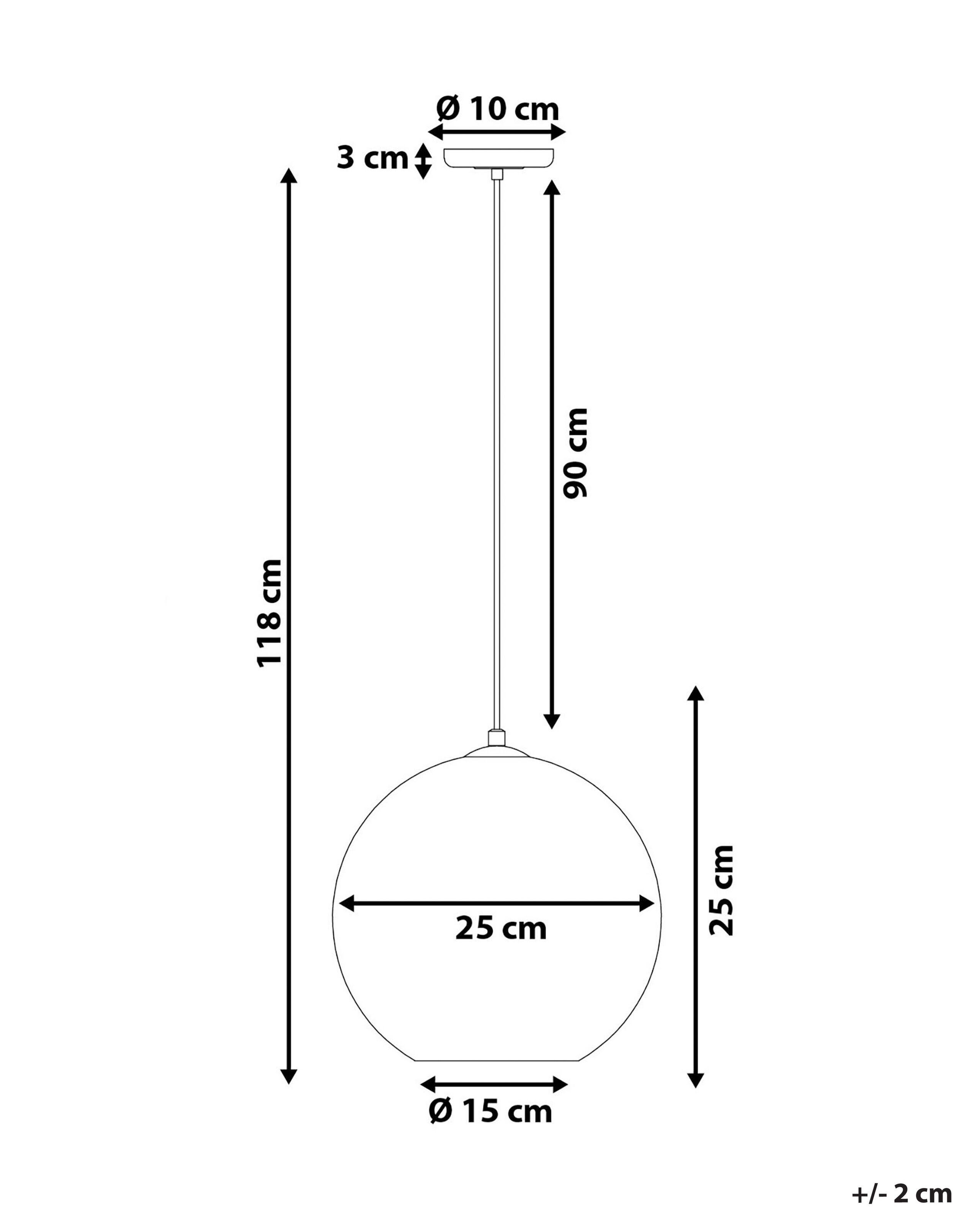 Beliani Hängeleuchte aus Glas Modern SESSERA  