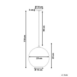 Beliani Hängeleuchte aus Glas Modern SESSERA  