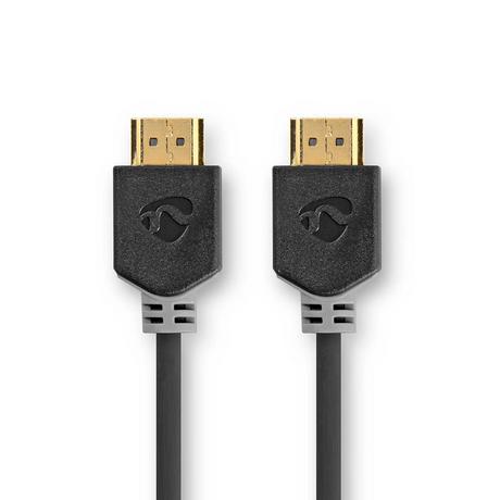 Nedis  Câble HDMI™ Ultra High Speed | Connecteur HDMI™ | Connecteur HDMI™ | 8K@60Hz | 48 Gbps | 1,00 m | Rond | 6,0 mm | Anthracite | Boîte avec fenêtre 