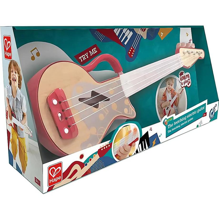 Hape  Kreativ Elektrische Lern-Ukulele Rot 