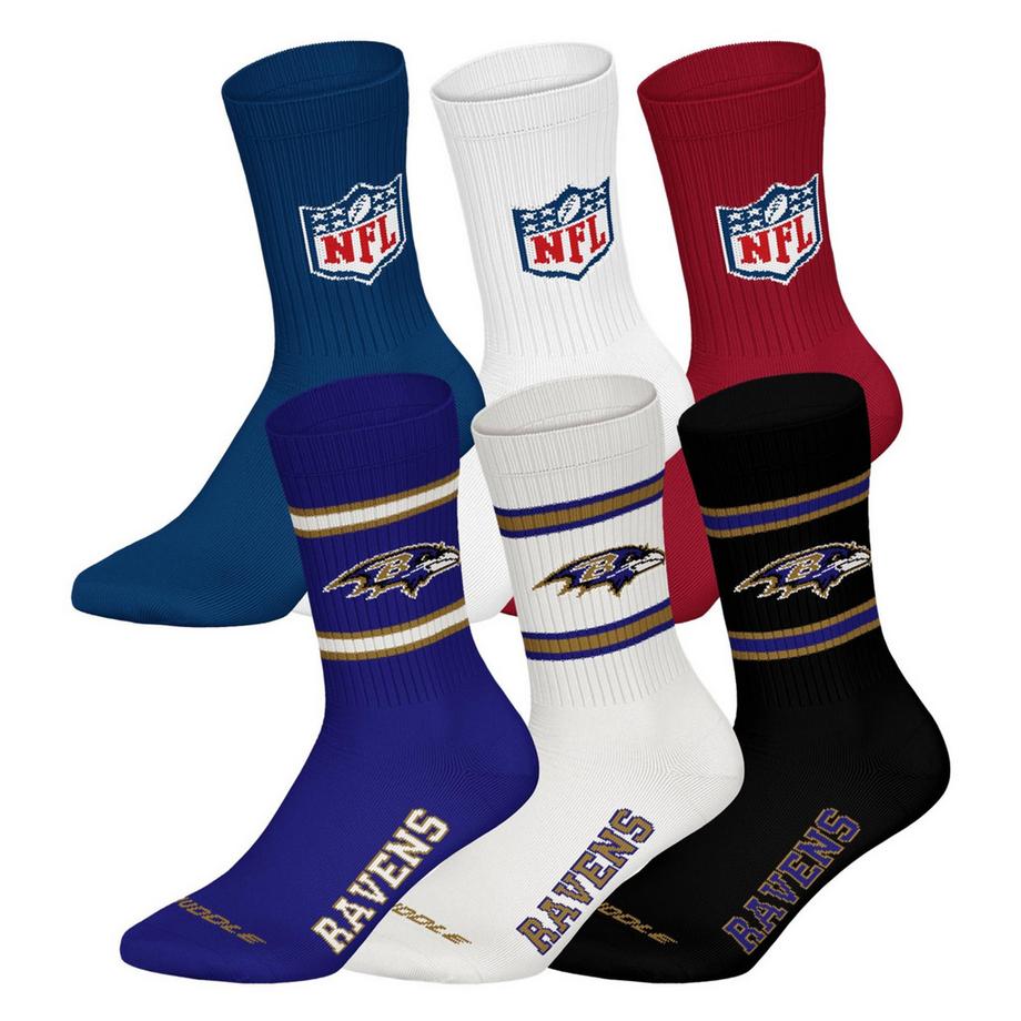 Chaussettes  Pack de 6 Stretch-NFL 6Pack Crew Socks