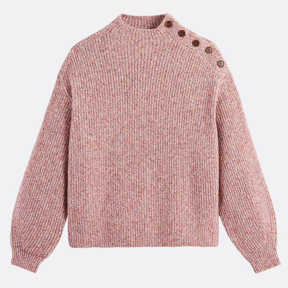 La Redoute Collections Pullover Stehkragen Grobstrick  