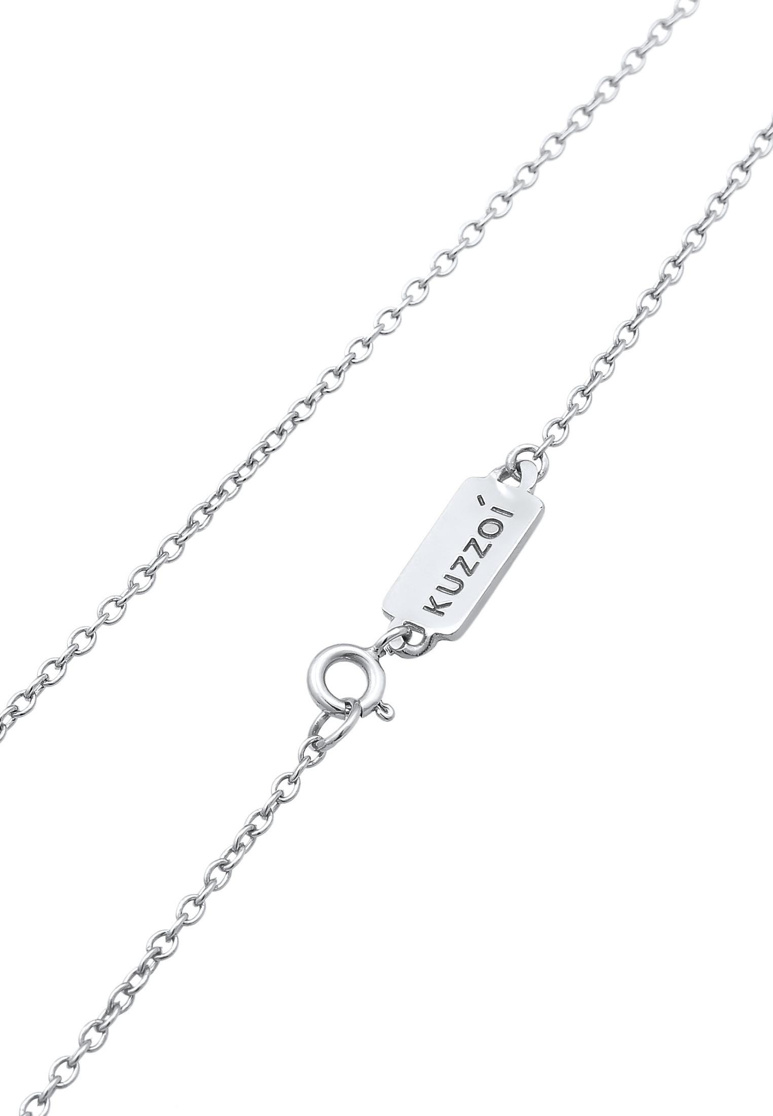 Kuzzoi  Halskette Tigerauge Edelstein Splitter 925 Silber 