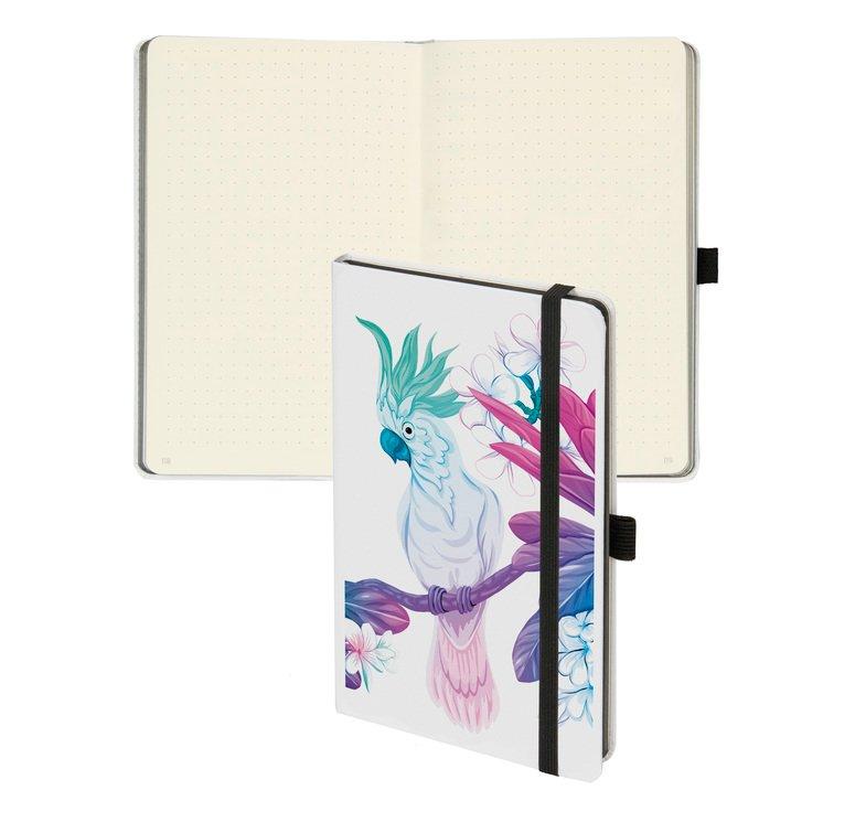 Biella Carnet de notes Kompagnon White Trend 2021, 12,5 x 19,5 cm, pointé - Multicolores  