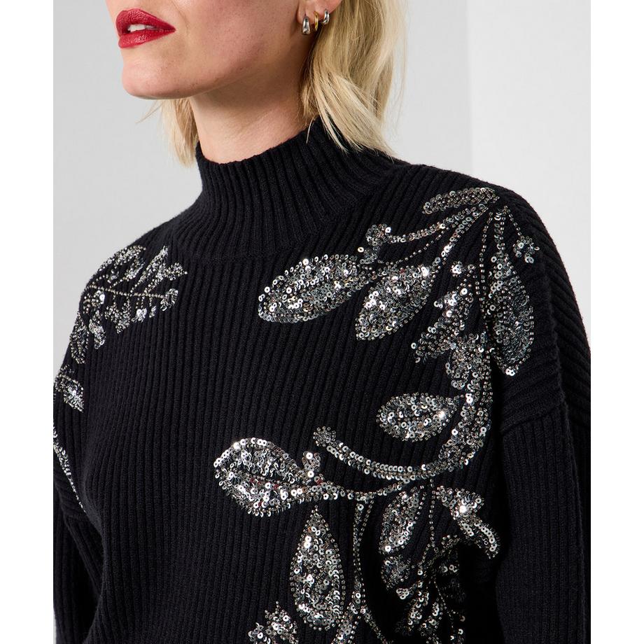 Joe Browns Rippenstrickpullover mit Stehkragen  