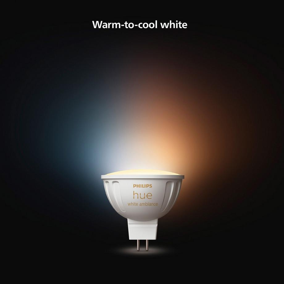 PHILIPS Hue White Ambiance GU5.3 MR16 12V 400lm 1 confezione  