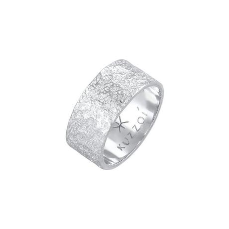 Kuzzoi  Ring  Bandring Organic Struktur 925 Silber 