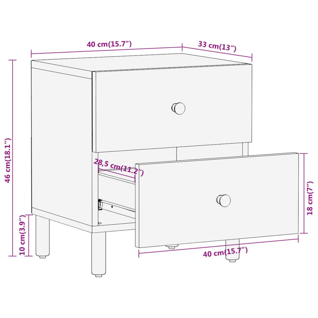 VidaXL Table de chevet bois d'acacia  