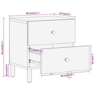 VidaXL Table de chevet bois d'acacia  