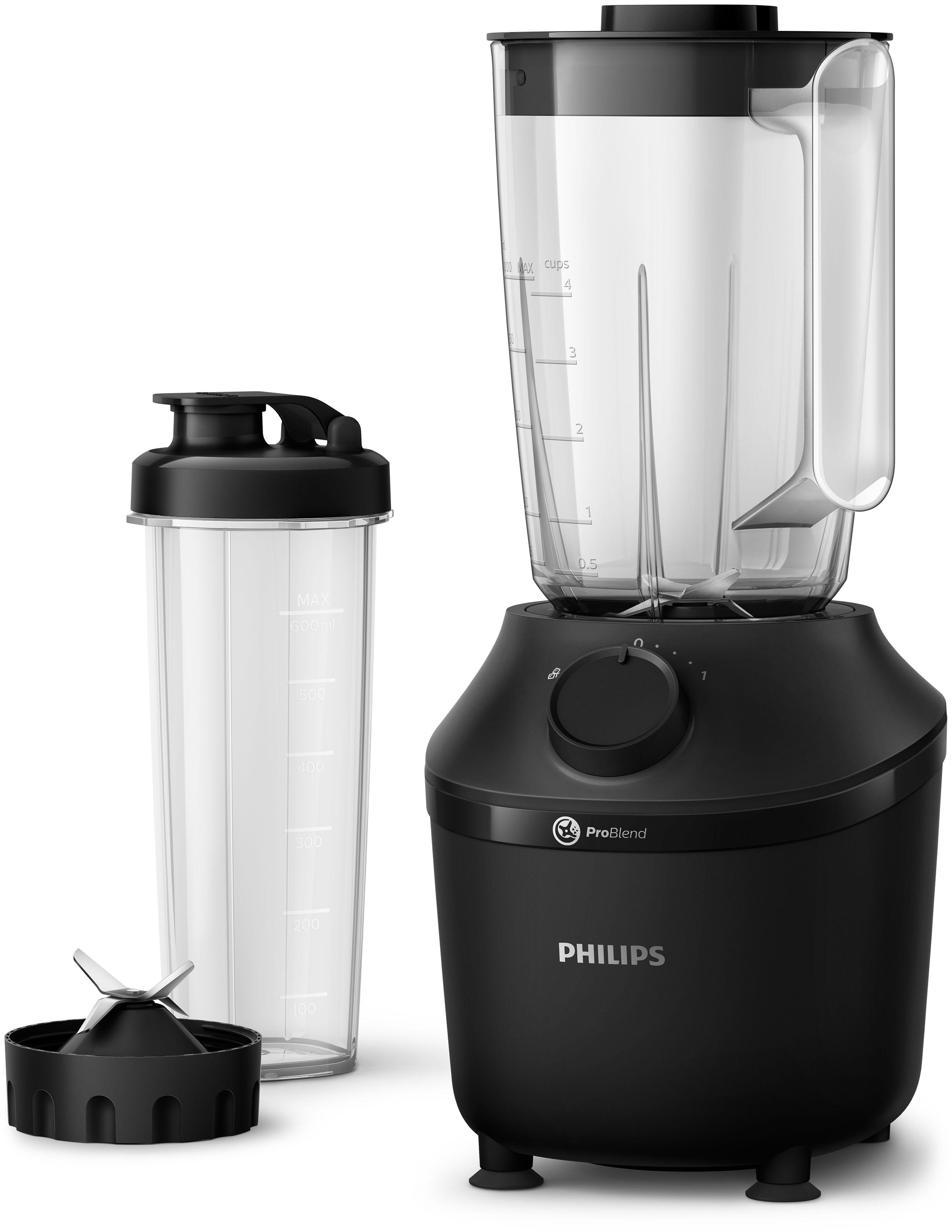 PHILIPS Standmixer 450 W Schwarz  