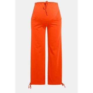 Ulla Popken  Pantalon en molleton Bellieva, ceinture extra-large, coton bio 