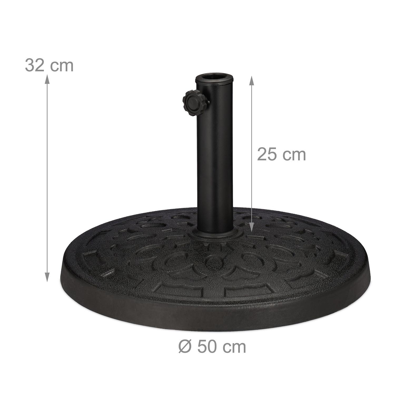 B2X Schwarzer Sonnenschirmständer  
