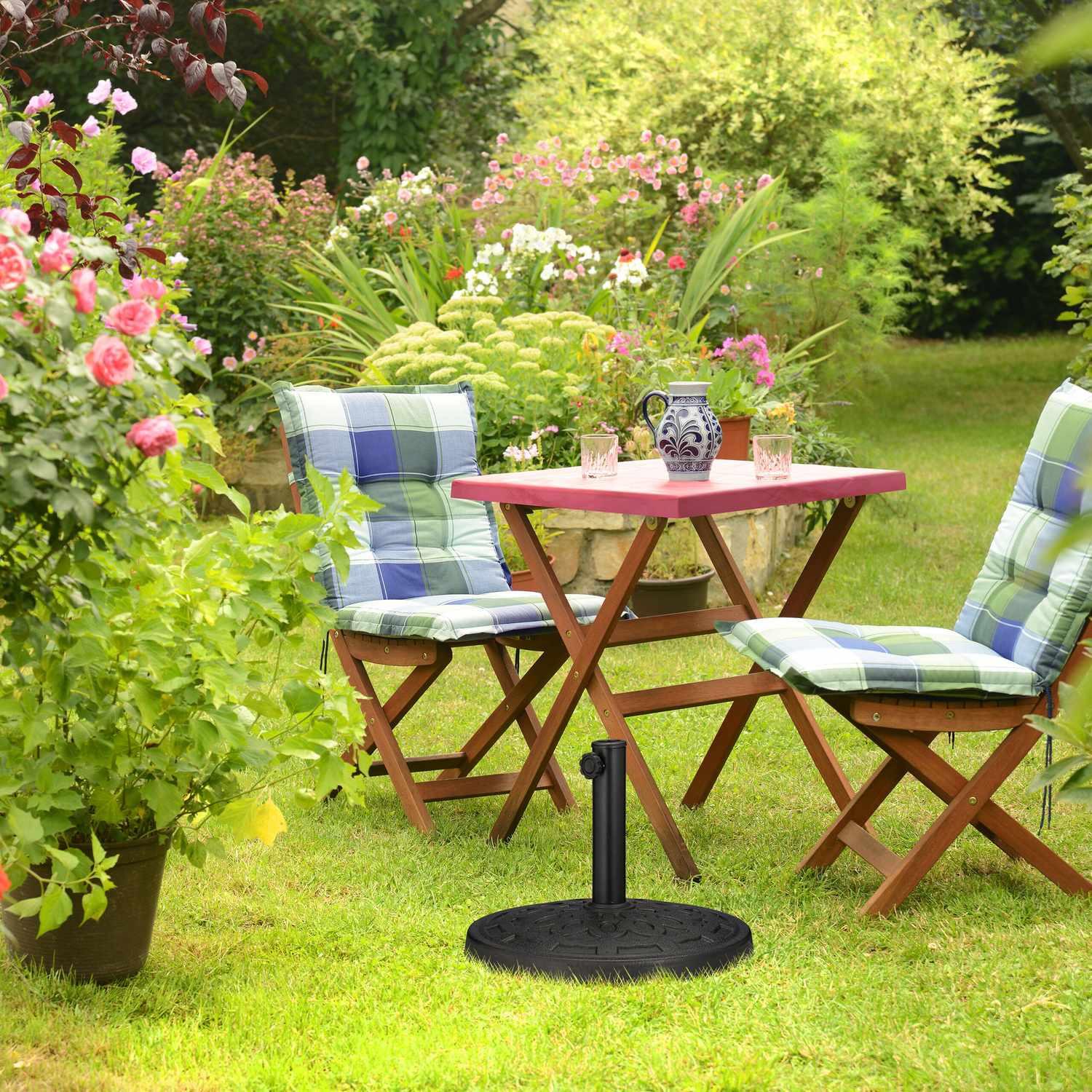 B2X Schwarzer Sonnenschirmständer  