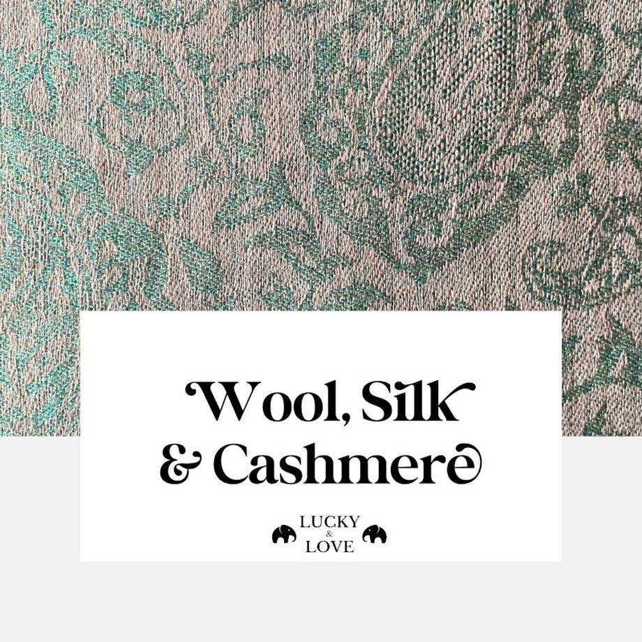 LUCKY & LOVE Safiya Cachemire Soie Laine Écharpe  