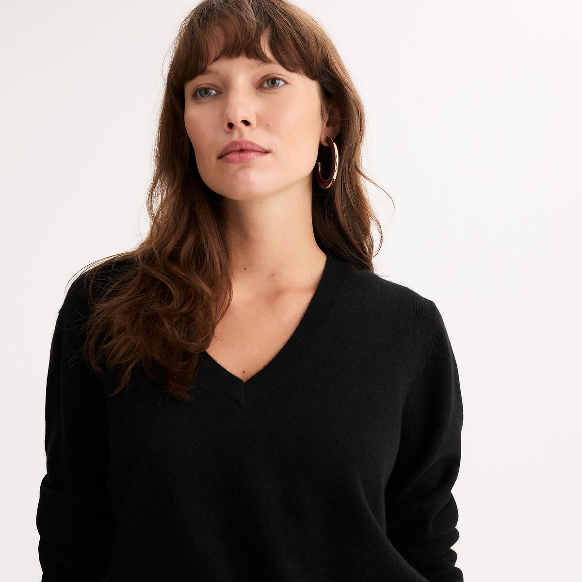 La Redoute Collections Feinstrick Kaschmir V-Ausschnitt Pullover  