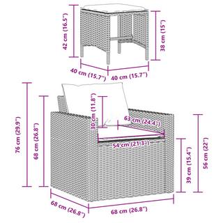 VidaXL Garten sofagarnitur poly-rattan  