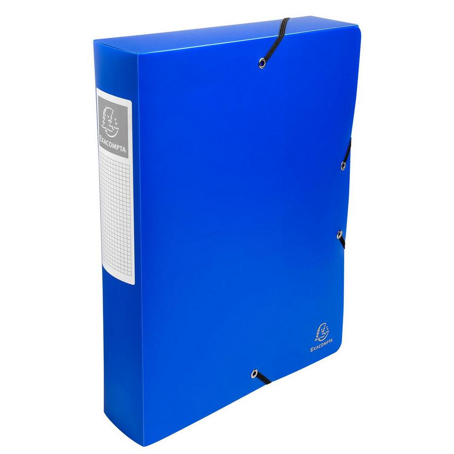 Exacompta Archivbox aus PP 700µ blickdicht, Rücken 60mm, 25x33cm für DIN A4 - x 8  