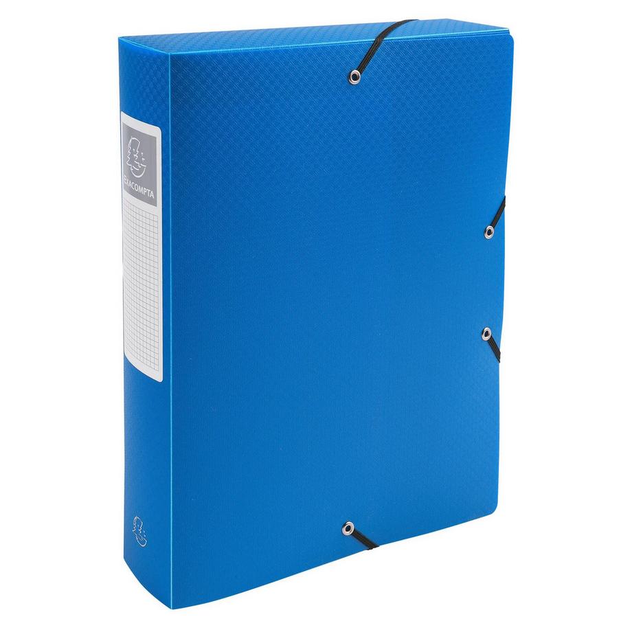 Exacompta Archivbox aus PP 700µ blickdicht, Rücken 60mm, 25x33cm für DIN A4 - x 8  