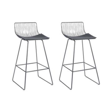 Set di 2 sedie alte en Acciaio Industriale FREDONIA