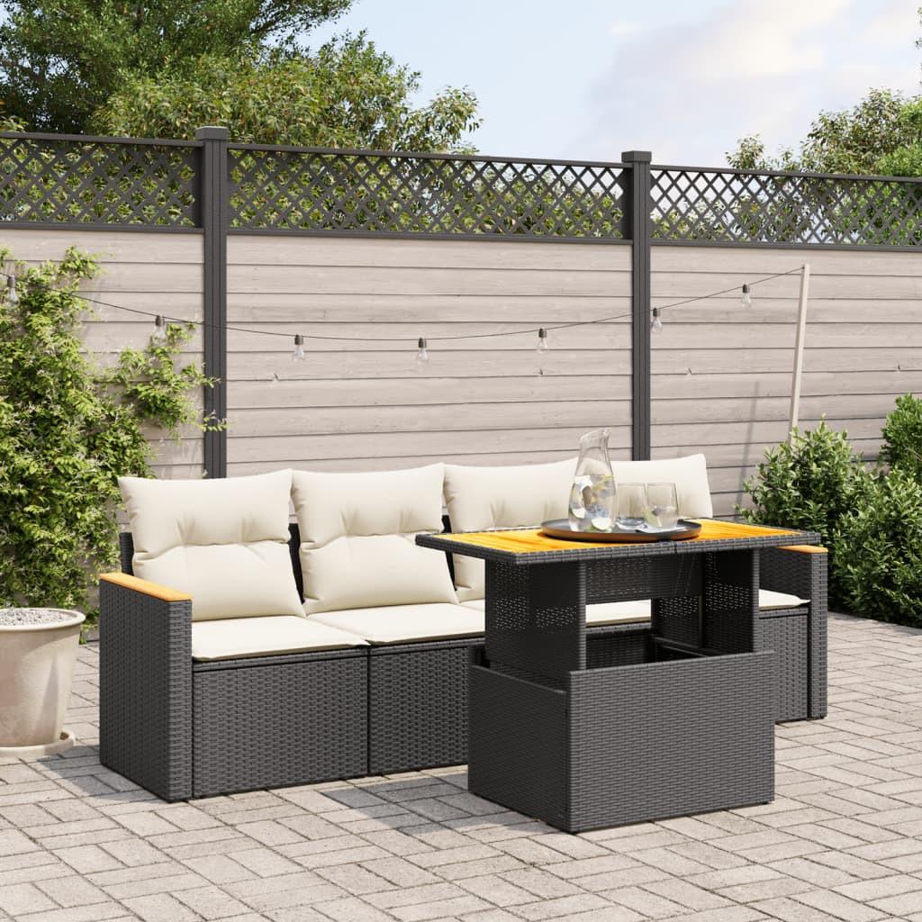 VidaXL set divano da giardino Polirattan  